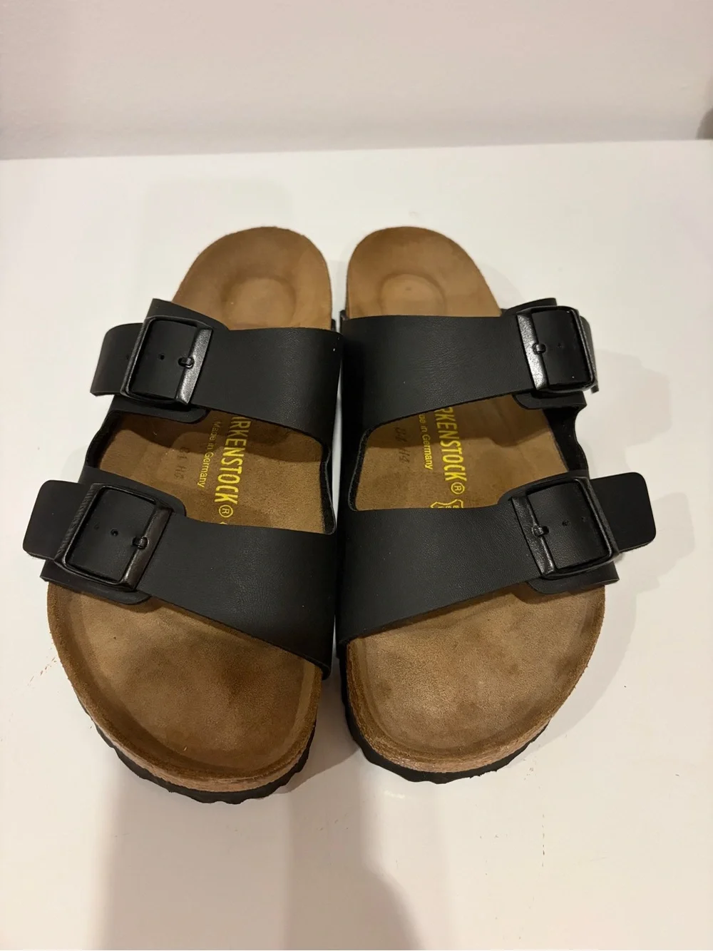 Birkenstock Kids Black Two-Strap Arizona Sandals